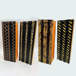 שקיות נייר ליין שחור זהב