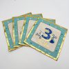מפית מזל טוב 3 עם ציצית וכיפה תכלת זהב 16 יח'